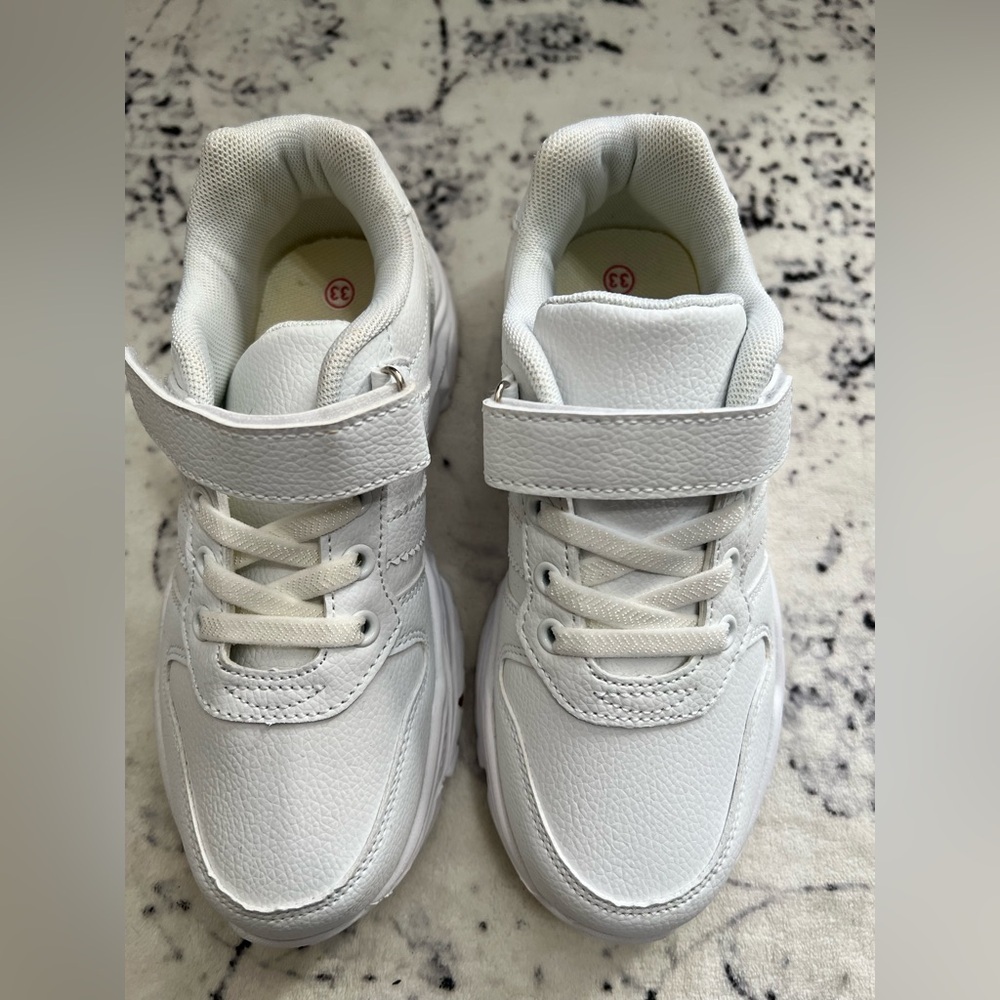 Kids White Sneakers -Size 33